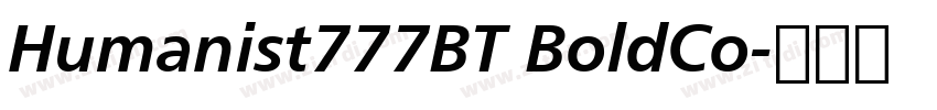 Humanist777BT BoldCo字体转换